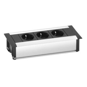 EVOline FrameDock SMALL /silver anodised / 3x power socket-0