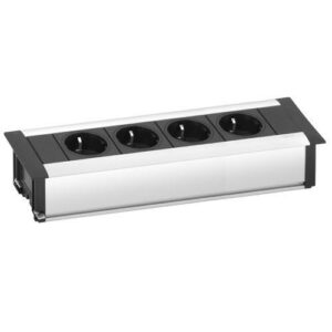 EVOline FrameDock MEDIUM / silver anodised / 4x power socket-0