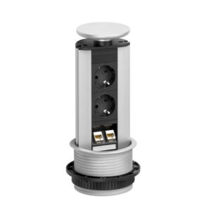 EVOline Port Data Silver 2x socket 2x RJ45 - EVOlineStore