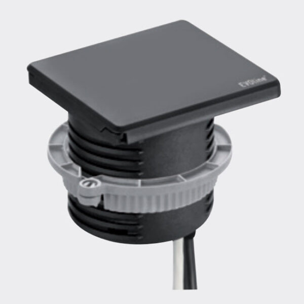 EVOline Square80 with Qi charger / 1x power / 1x USB charger / Black-2464