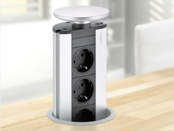 EVOline Port DATA / Stainless steel / 3x pop up socket / 2x RJ45-2478