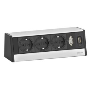EVOline R-Dock Multimedia / 3x socket / 1x HDMI / 1x VGA / Sides Black-0