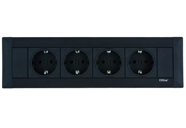 EVOline FrameDock SMALL / black anodised / 3x power socket-3330