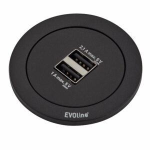 EVOline One - Double USB charger black - EVOlineStore