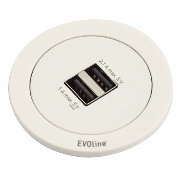 EVOline One - Double USB charger white - EVOlineStore nw