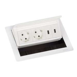 EVOline Fliptop - 2x power - 2x USB charger - Full White