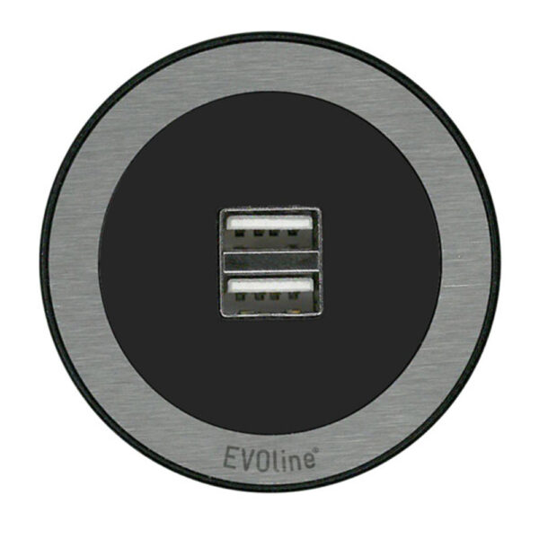 EVOline One - Double USB charger Stainless Steel - EVOlineStore