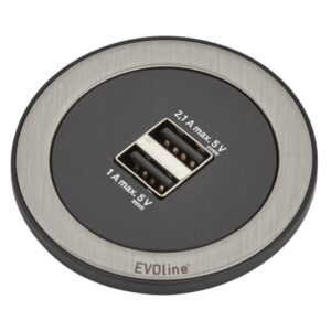 EVOline One - Double USB charger Stainless Steel2 - EVOlineStore