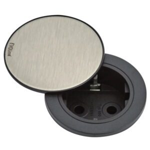 EVOline One - VDE socket black + stainless steel cover - EVOlineStore