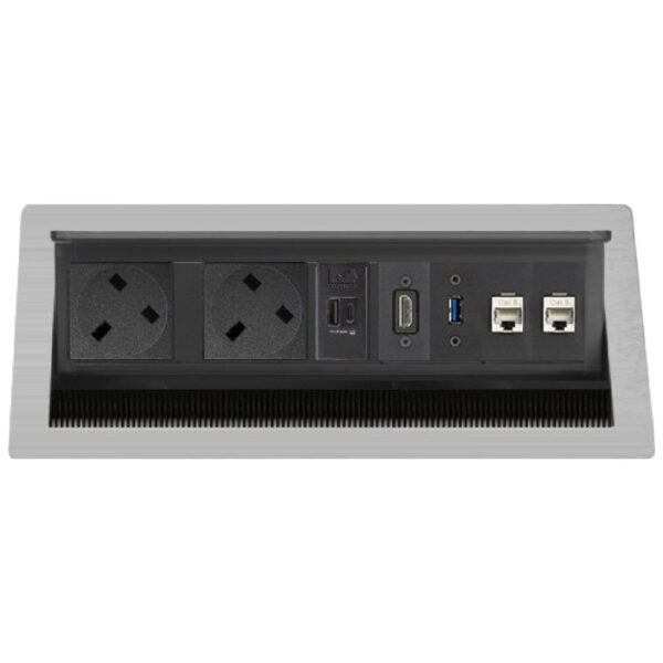 EVOline FlipTop Push Multimedia L Netbox 2x power (UK-style) - EVOlineStore