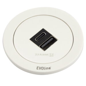 EVOline One - Double USB charger Type-AC - white - EVOlineStore