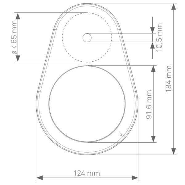 EVOline Circle80 monitor plate dimensions