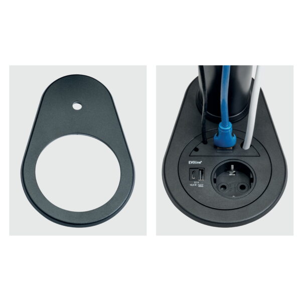 EVOline Circle80 monitor plate example