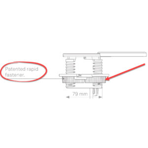 EVOline Square80 - rapid fastener