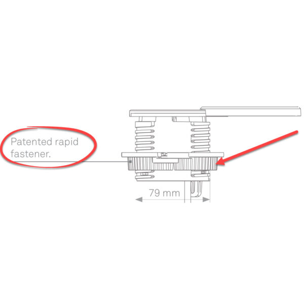 EVOline Square80 - rapid fastener