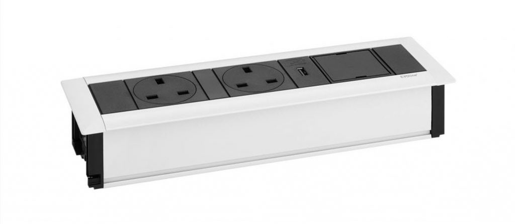 EVOline FrameDock White - UK power, USB, free space - EVOlineStore - Bespoke Products