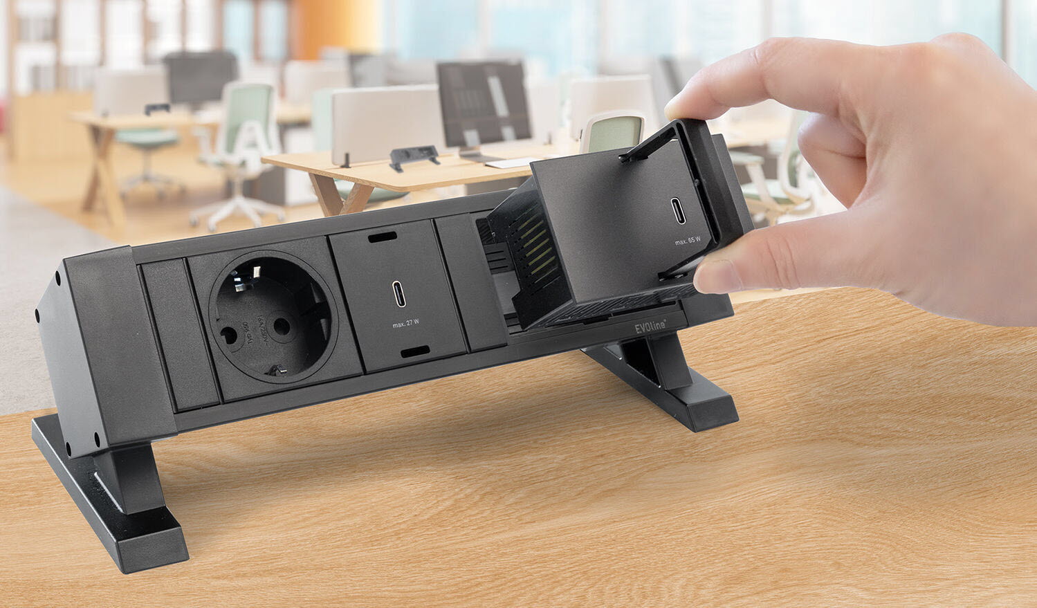 Evoline Exchangeable USB charger black - EVOlineStore