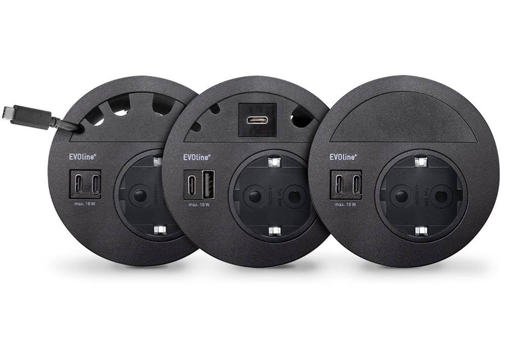 EVOline Circle80 different USB chargers - EVOlineStore